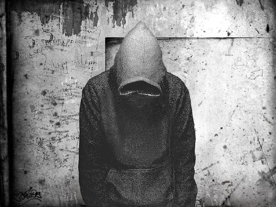 Boy's Photo with Sad and Black and White Design in 8K Quality