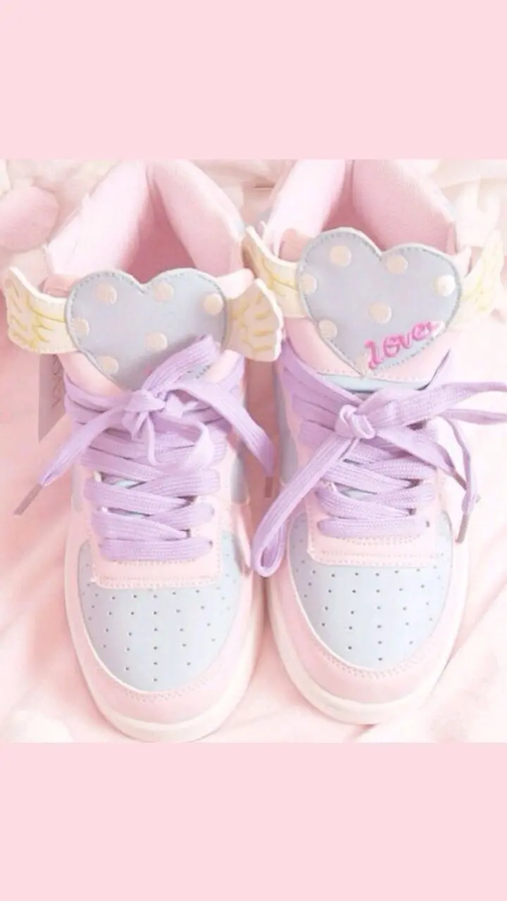 Girly pink shoe picture from high angle with best quality 