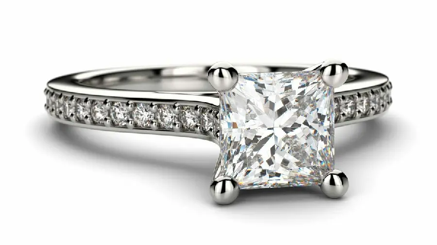Download a strange wallpaper of a square diamond ring in hd quality