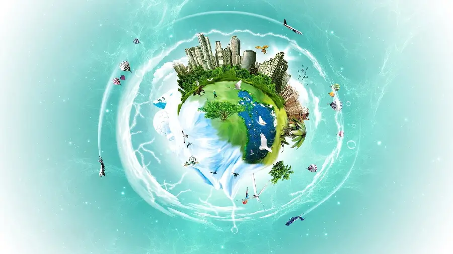 The latest world atlas with a globe view and a cheerful color theme