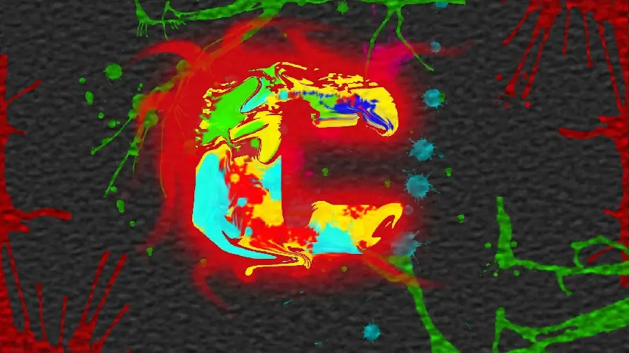 The most special background image of the English letter c with exciting and diverse colors for the phone 