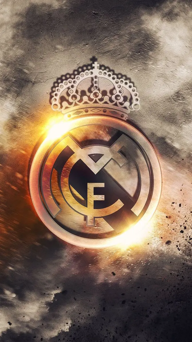 Photo of a militant struggle background of the strong logo of the Real Madrid team logo