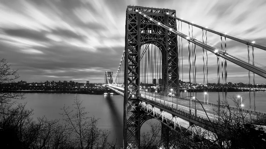 New background of the famous bridge with black and white theme