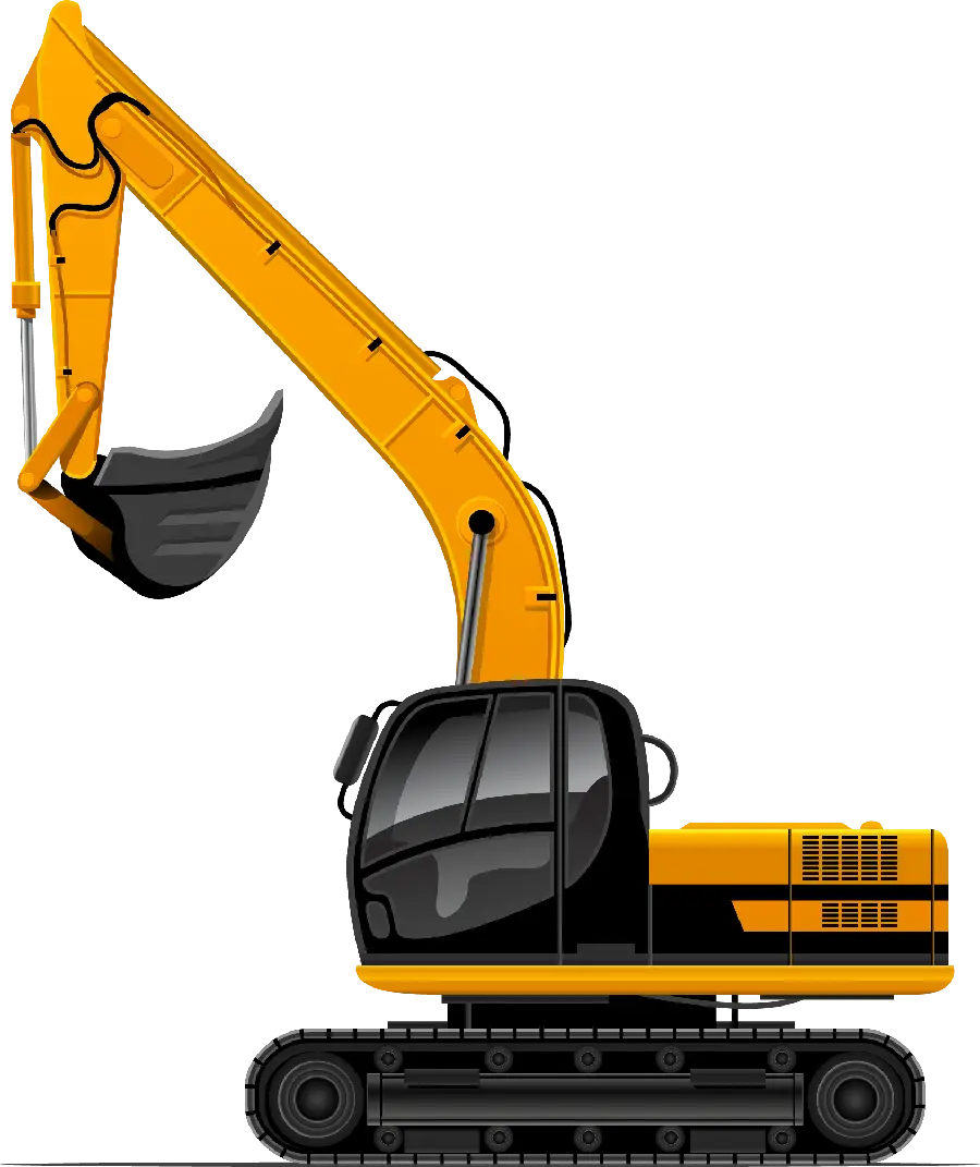 The Newest Excavator PNG Image for Video Editing