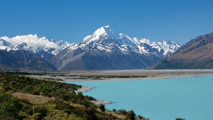 New and pure HD background of pristine winter nature of New Zealand
