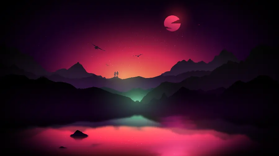 Awesome digital photo of the sunset scene in the game for laptops