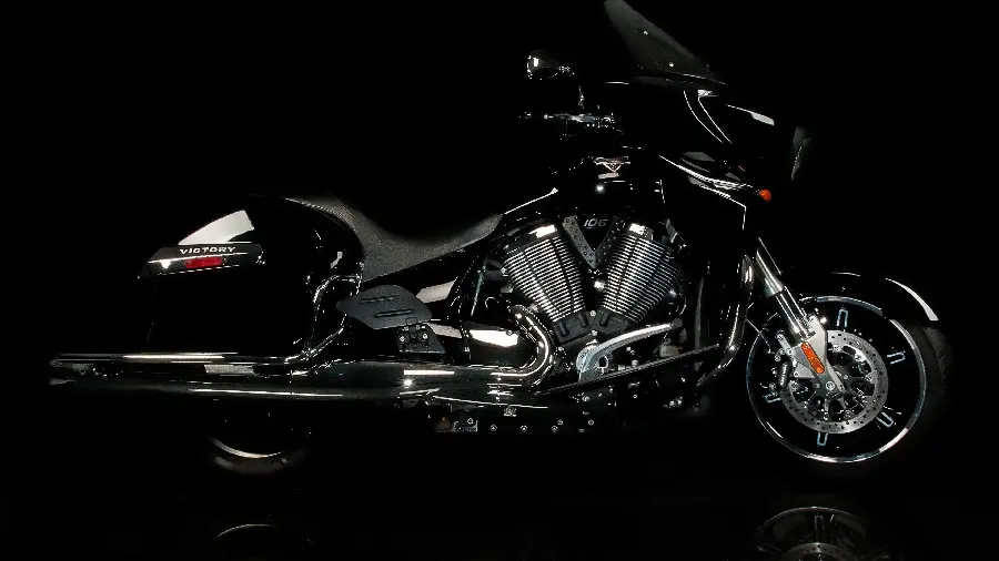 High-quality and classy background of a black motorcycle with new options