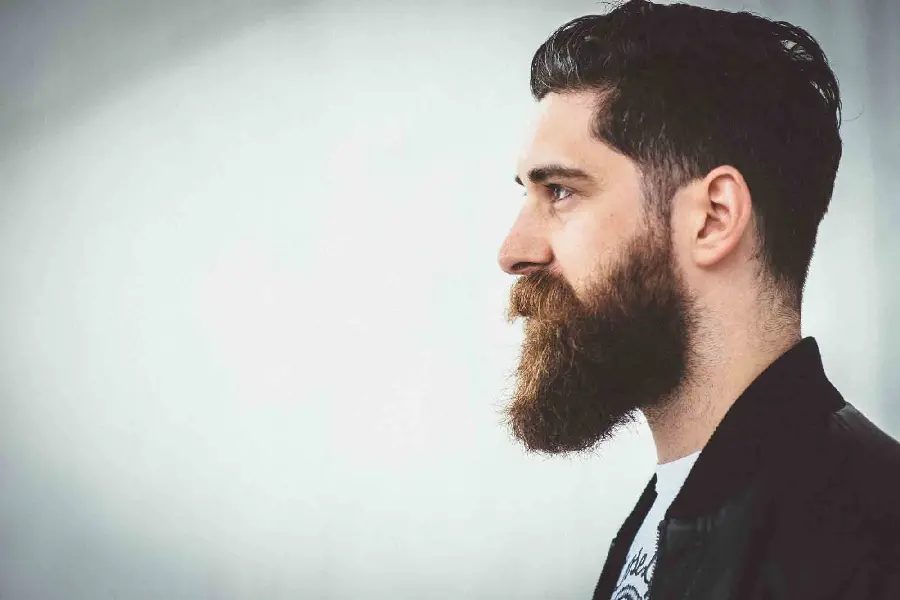 Attractive male beard model photo for poster printing