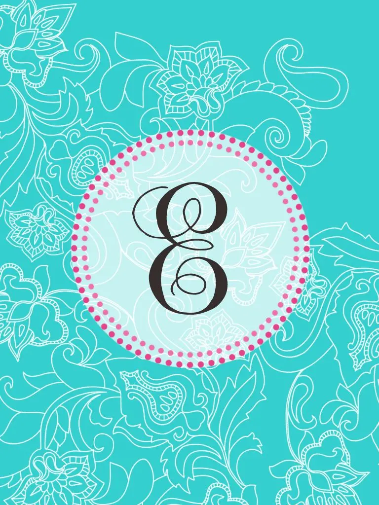The most downloaded logo of the English letter E with a spectacular blue-green theme 
