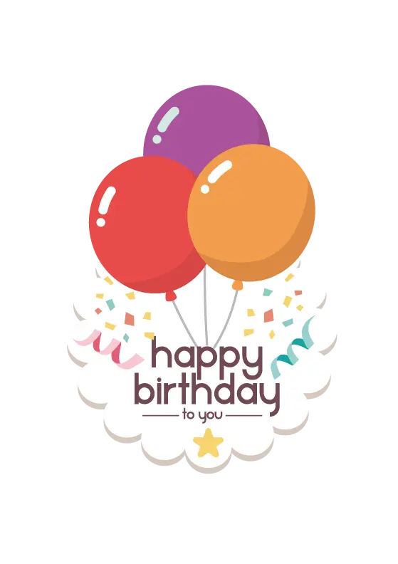 Best png image Happy Birthday to congratulate a friend in high quality
