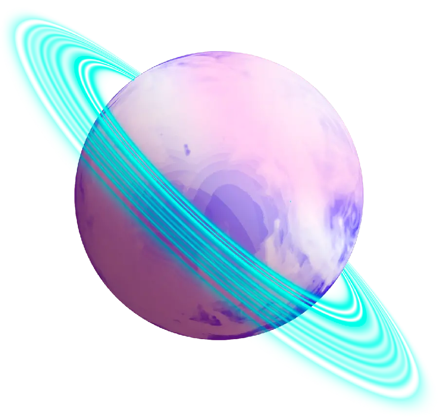 Colorful vector of the planet Saturn in free PNG format for editing