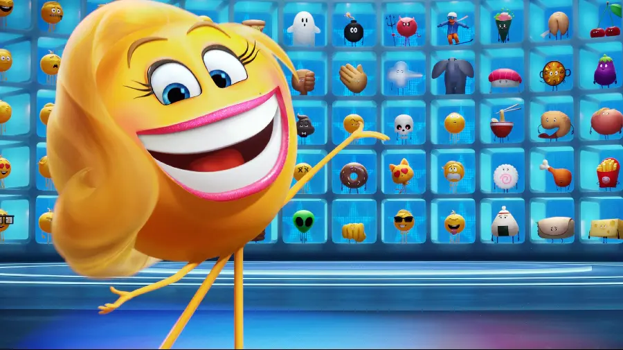 Download Crazy Girl Emoji Background Image with Cute Figure and Big Mouth and Teeth