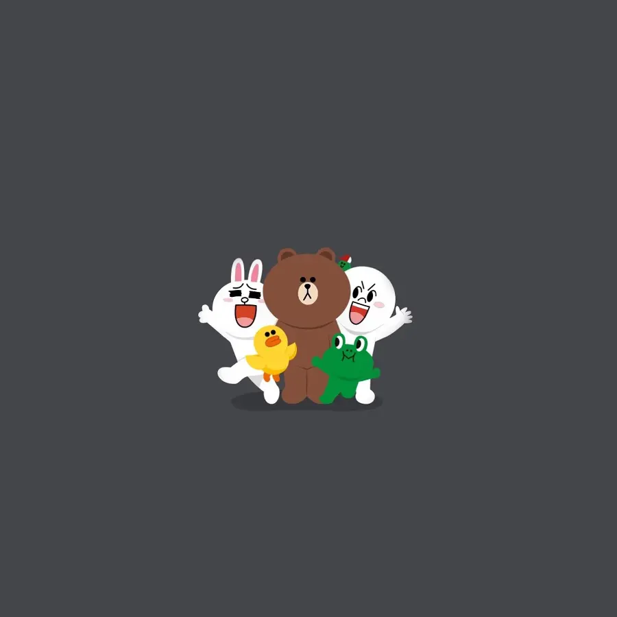 Cute and lovely friendship background from the cartoon Misha for Windows 11