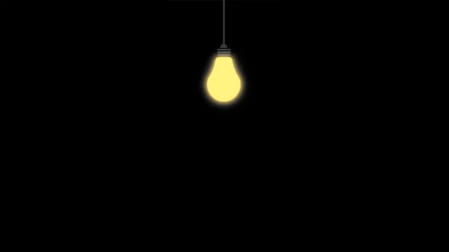 Digital and fantasy photo of a lit lamp with a black background