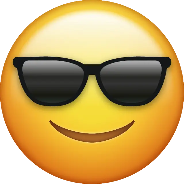 Popular Emoji Photo with Sunglasses in PNG Format