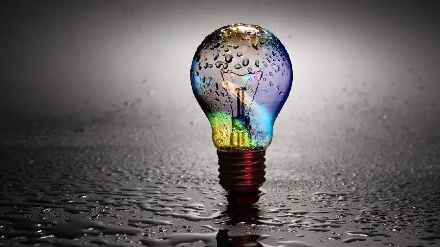 Download fantasy photo of a lamp with a magical color theme for your profile