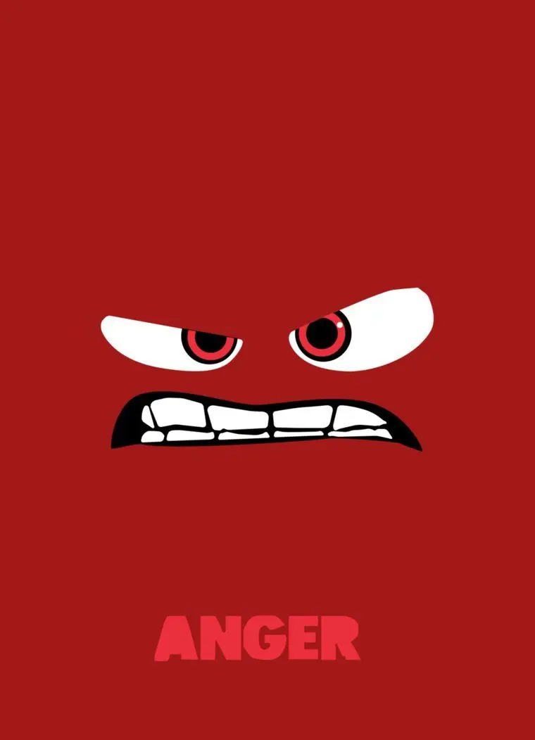 Fantasy background of angry emoticon with red theme and high quality