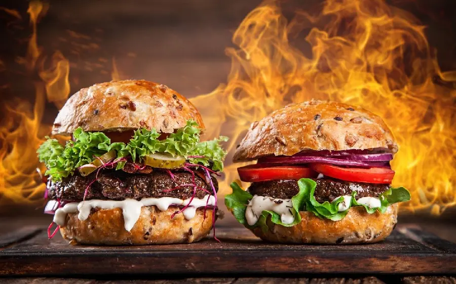Best fast food and hamburger background photo in Full HD quality