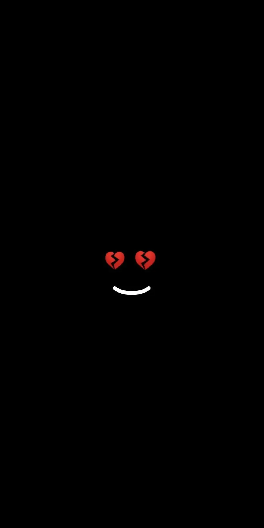 Download wallpaper with broken heart emoji design for phone in 4k quality