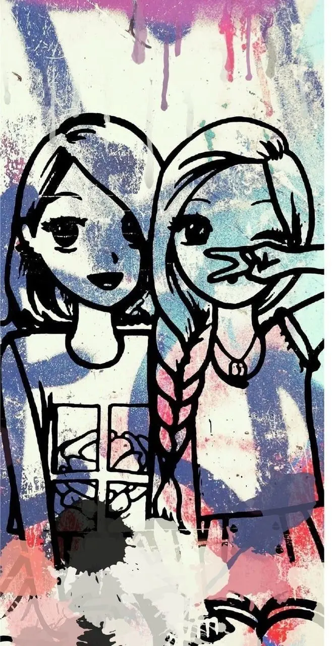 Download the Admirable Vector of Two Girls Friends in 4K Quality for Story