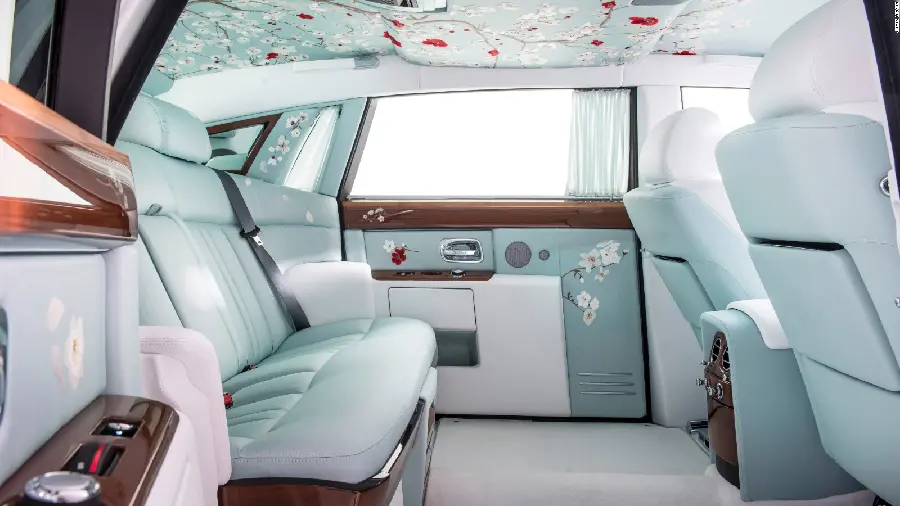 Popular girly background with a distinctive color from the interior of the Rolls Royce in HD quality