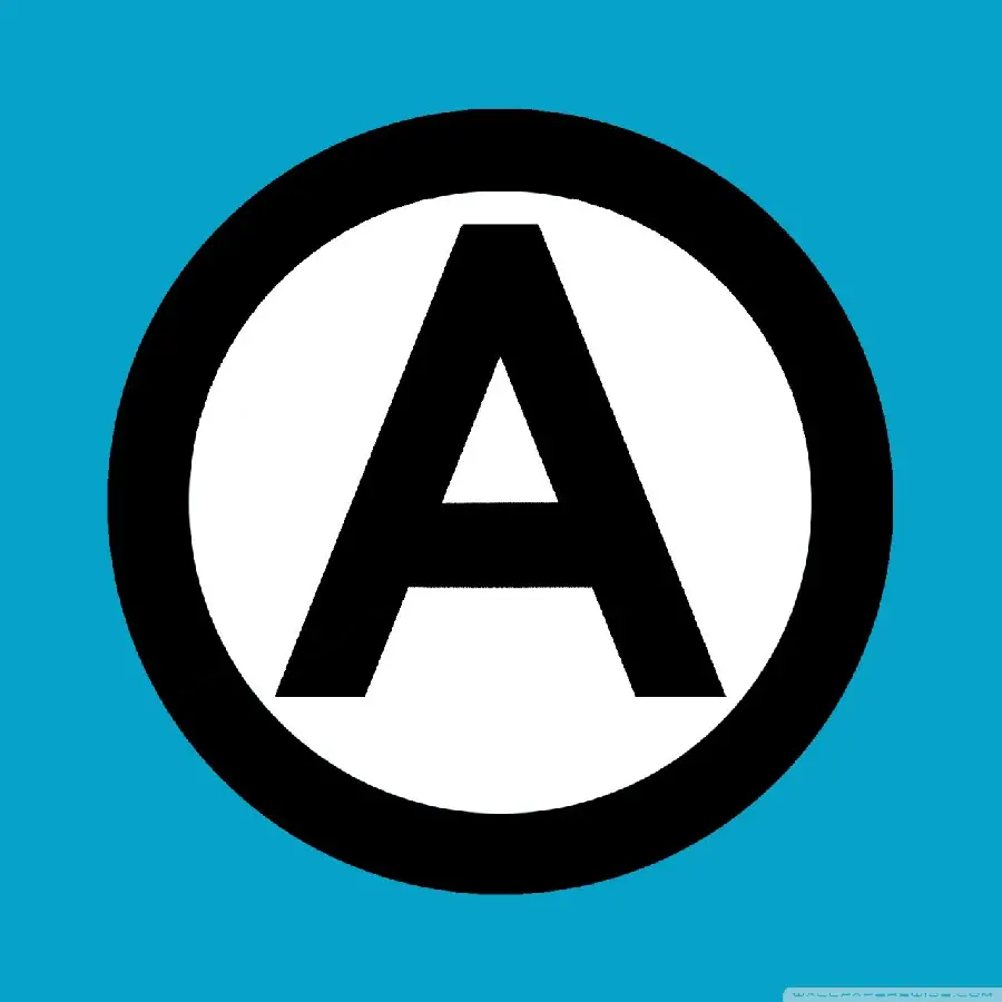Download the English letter A logo with a blue background for your profile
