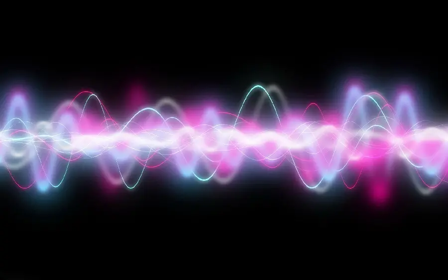 The latest sound wave wallpaper with a pink and purple theme 