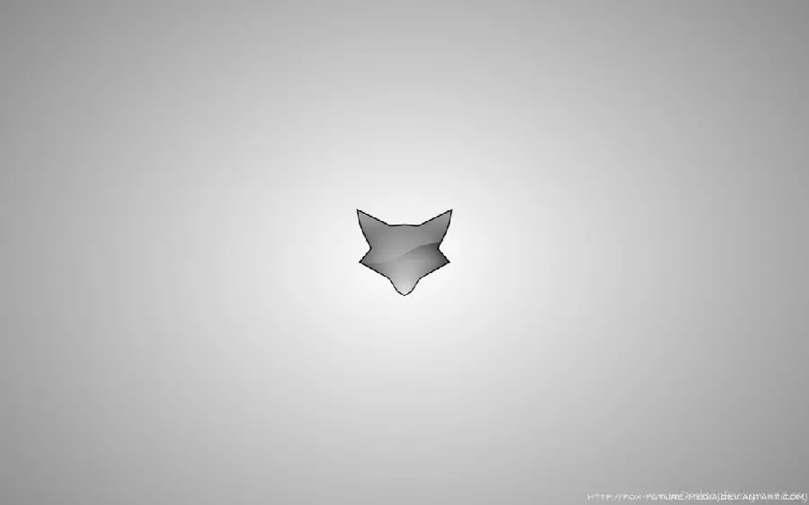 Unfinished fantasy picture of a silver fox head on a gray background