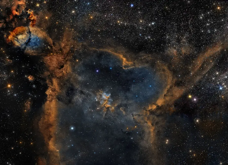 Amazing photo of the magnificent Heart Nebula from above in hd quality