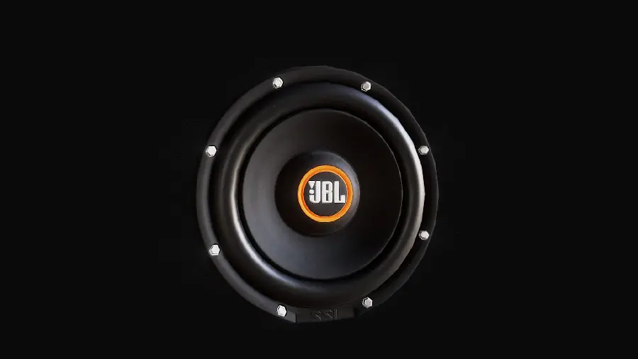 A special graphic view of a speaker with a black background in HD quality 