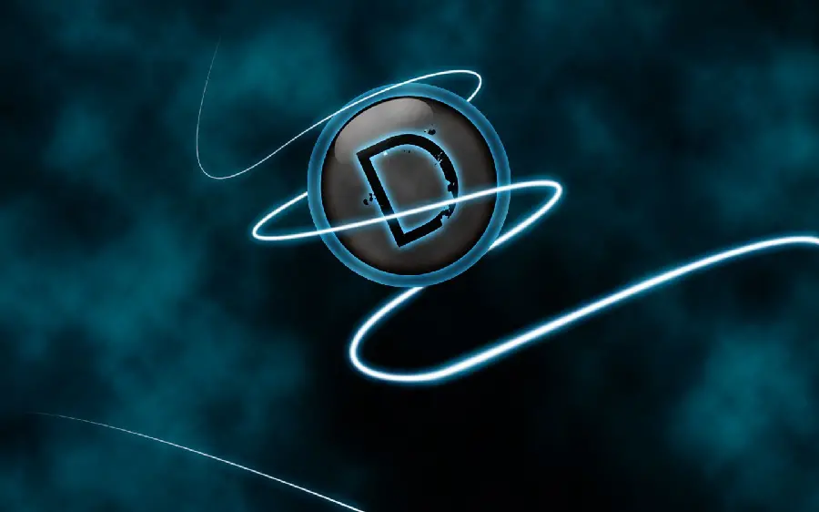 Stylish and extraordinary logo of the English letter D with a blue-green theme