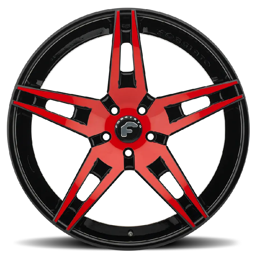 Download a background-free image of a red sports rim in PNG format