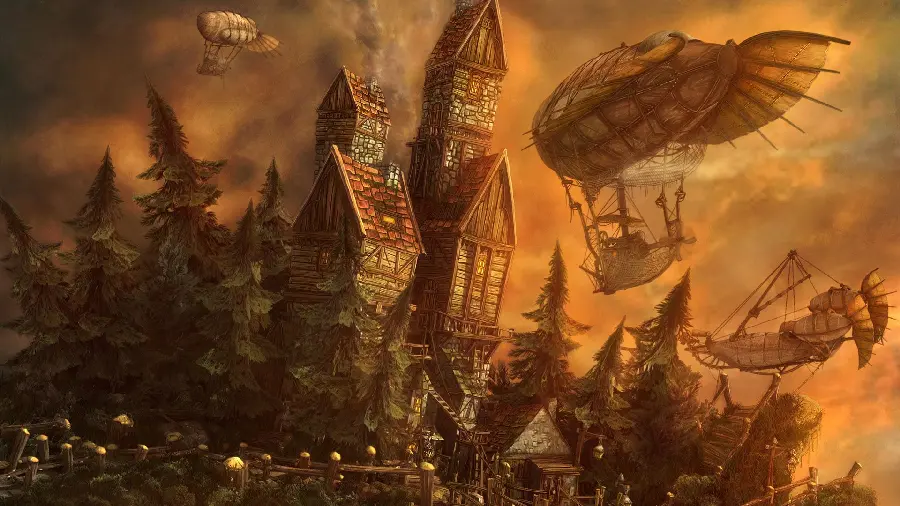 Special digital landscape of a magical world in 4K quality 