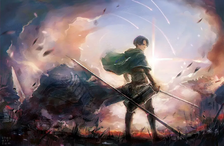 Awesome Graphic Image of Captain Levi for Instagram Post