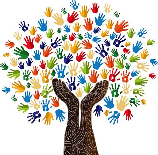 The Most Beautiful HD Image of Tree with Colorful Hand Sign