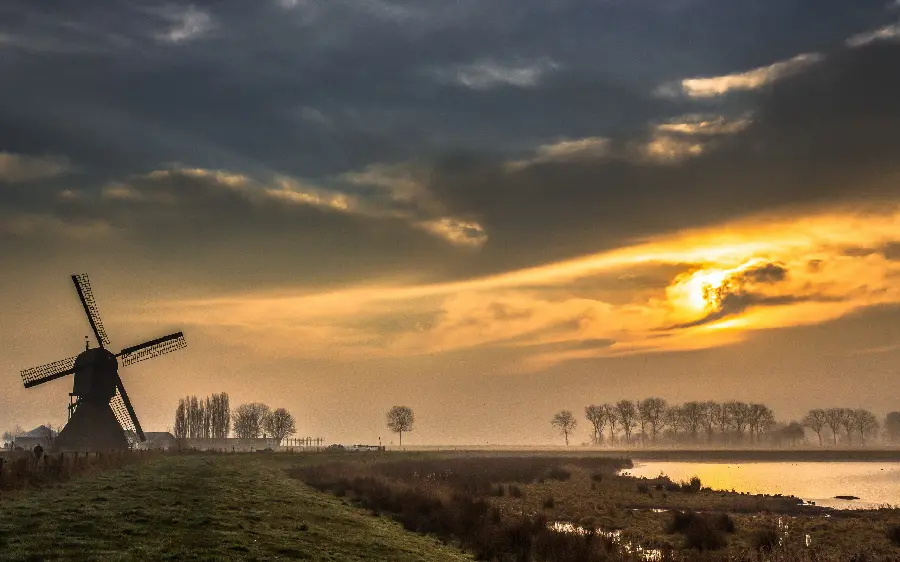 The most beautiful image of evening nature for printing a painting 2022