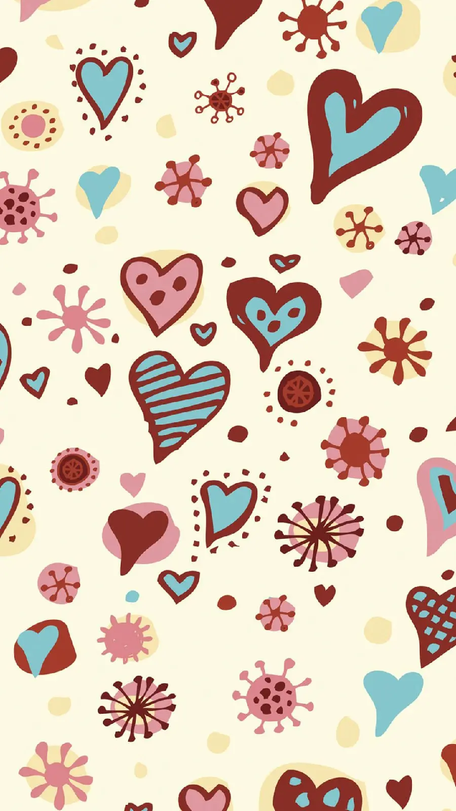 Download a cute girly graphic background photo with a beautiful heart and flower design