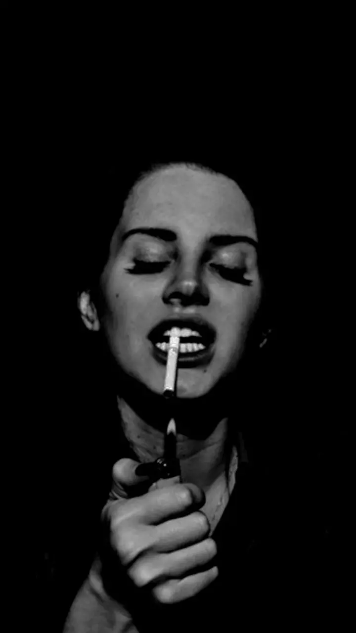 The coolest smoking girl profile picture with high quality 