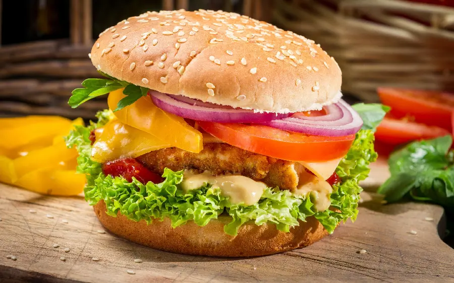 Download Full HD Poster of a Super Beautiful Hamburger for Printing