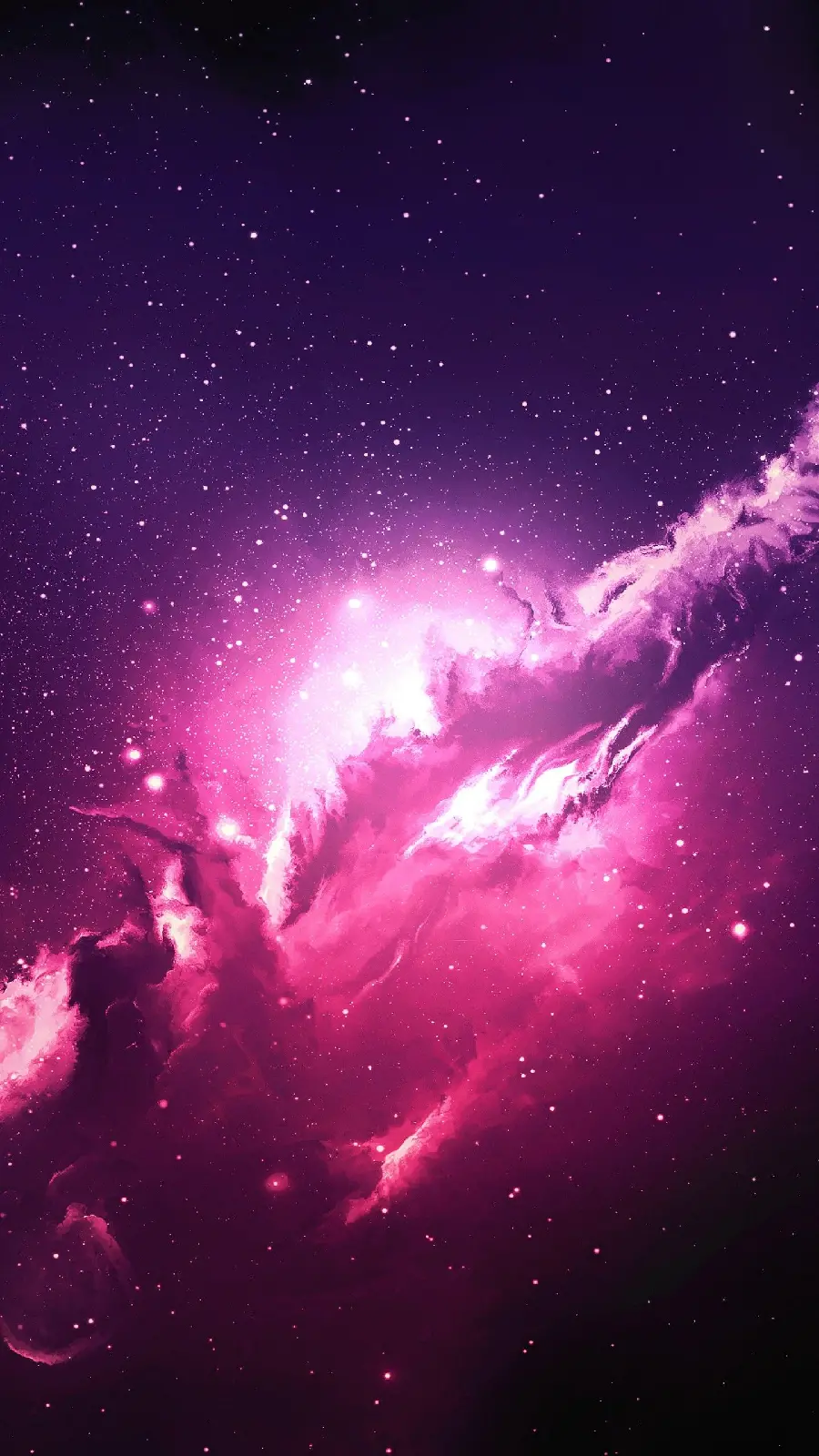 Pink and bright nebula for wallpaper