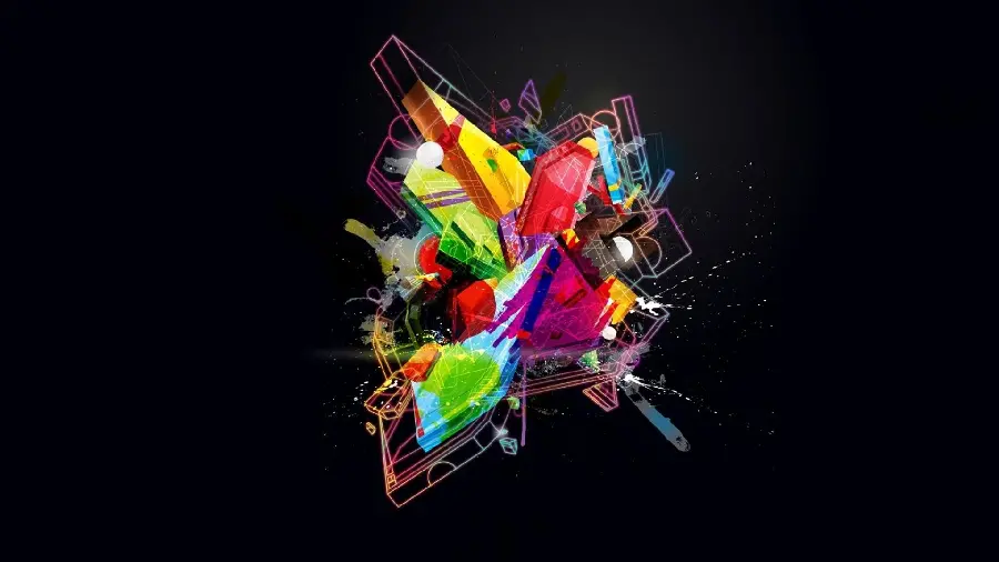 Download Interesting and Colorful Geometric Image from Video Game for Background and Profile