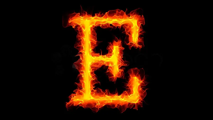 The digital photo of the English letter E for the Telegram profile 