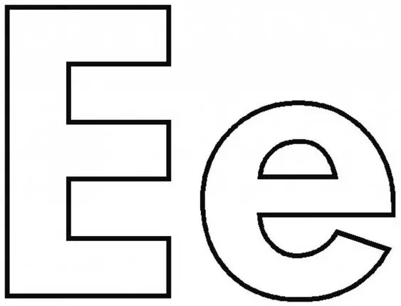 The most famous vector of the letter E, small and large, with a simple and stylish form