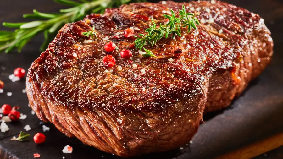 Delicious grilled red meat photo