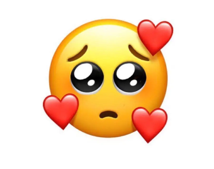 Lovely shy emoji wallpaper with tearful eyes with HD quality suitable for mobile
