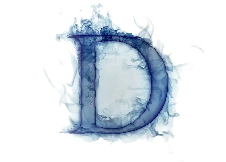 Stylish and new profile picture of the letter D with a white background 