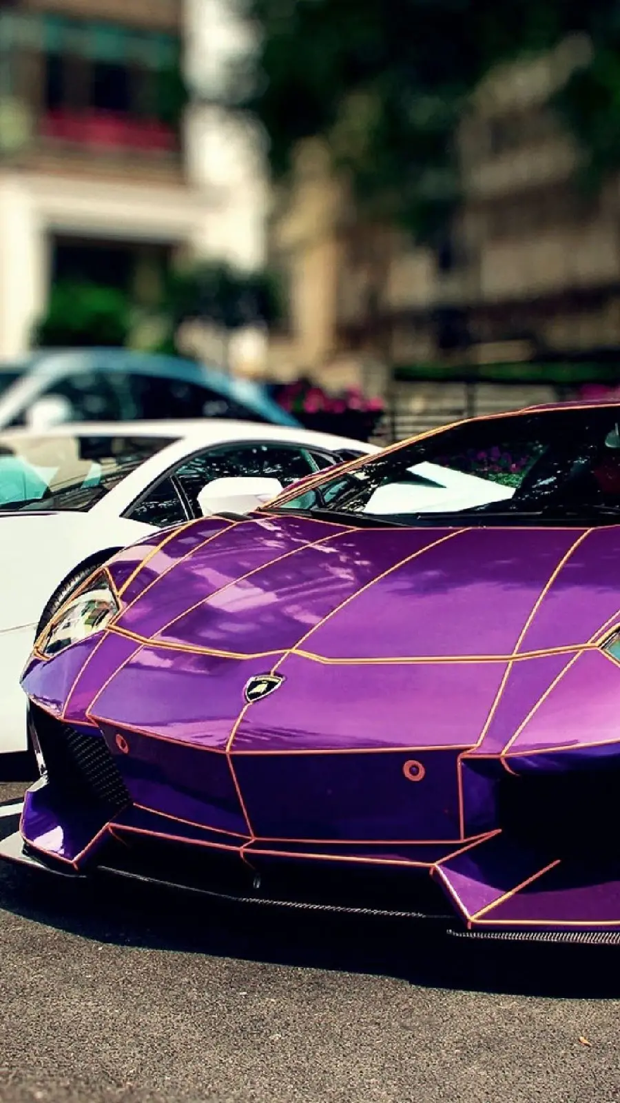 Download the best purple Lamborghini phone wallpaper in excellent quality