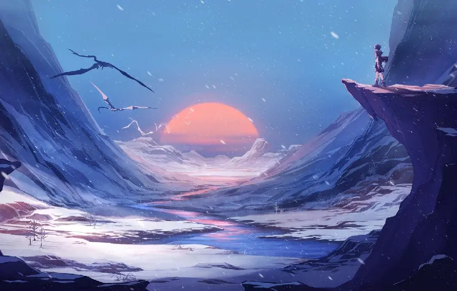 The most beautiful graphic wallpaper of the game with a blue and purple theme in HD quality