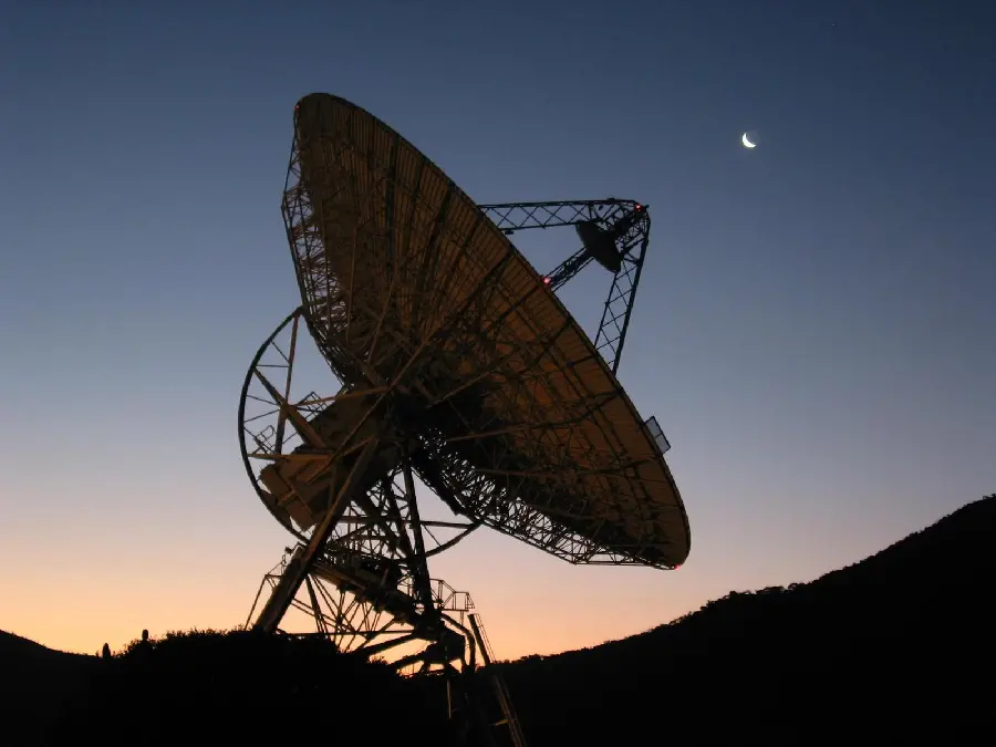Interesting photo of a satellite dish in pleasant dark weather 2022