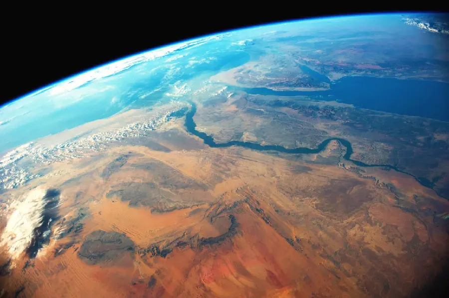 The best aerial image of the Nile River in Africa in 4K quality
